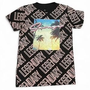 Launder Mens Short Sleeve Tshirt Legendary Savage Palm Tree Black Pink White Sm